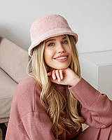 Жіноча тепла панама з велюру на підкладці