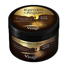 Маска для волосся з кератином та аргановою олією Visage, 500 мл