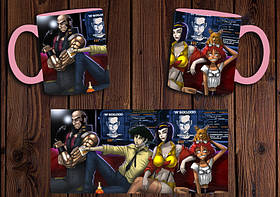 Чашка "Ковбой Бібоп" / Кружка Cowboy Bebop №1 Рожевий