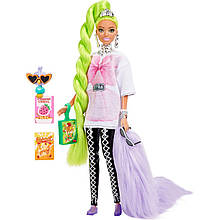 Лялька Барбі Екстра з зеленими неоновими волоссям Barbie Extra HDJ44