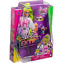 Лялька Барбі Екстра з зеленими неоновими волоссям Barbie Extra HDJ44, фото 8
