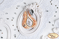 Набор для вишивки бісером брошки Б-219 Кришталева груша