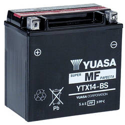 Аккумулятор мото 12 Ah 12V AGM (200A) YUASA YTX14-BS