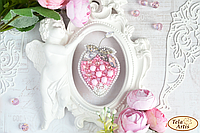 Набір для вишивки бісером брошки Б-020 Кришталева полуниця