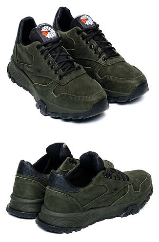 Мужские кожаные повседневные кроссовки Reebok (Рибок) Green, спортивные ...