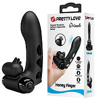 Кліторальний стимулятор на палець Pretty Love-Orlando Finger Black, BI - 014836