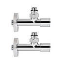 Комплект кранів SD Forte 1/2" НР для рушникосушки кутовий SF395W15, фото 4