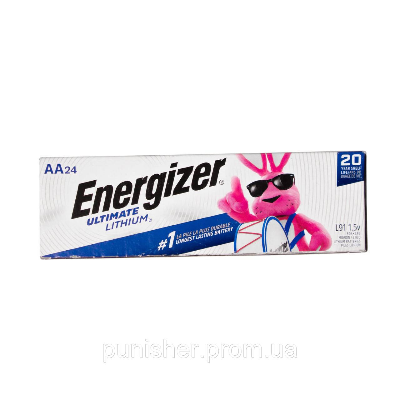 Батарейки Energizer Ultimate Lithium AA 24 шт (1,5V), Серебристый, 2000000063355, AA - фото 1 - id-p1580202824