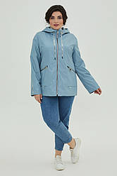 Якісна жіноча вітровка Сієна з екошкіри, великі розміри