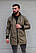 Удлиненная мужская куртка с капюшоном на флисе | Мужская куртка весенняя осенняя ЛЮКС качества, фото 4