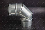 Відвід вентиляційний оцинкований 90° круглий Ø 80 мм — Товщина 0,4 мм, фото 3