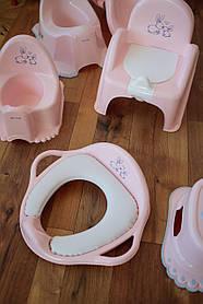 Накладка на унітаз м'яка Tega Тега Кролики, pink