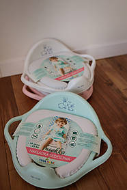 Накладка на унітаз м'яка Tega Тега Кролики, blue