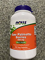 Плоды Сереноа Со пальметто Now Foods Saw Palmetto Berries 550 mg 250 veg caps