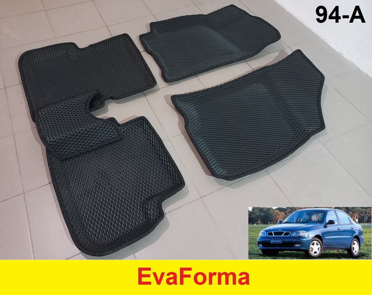 3D килимки EvaForma на Daewoo Lanos / Sens '98-, 3D килимки EVA