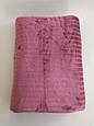 Плед одеяло двуспальное ЕВРО велюр 230*200см Рожевий, ковдра двоспальна ЄВРО велюр, фото 2