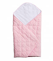 Конверт плед для новорожденных Velvet стеганый 75х75, pink, розовый