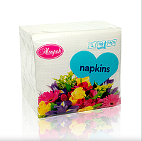 Серветки паперові 33*33 білі 1 шар. 100шт/уп "Аlsupak"