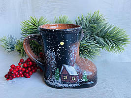 Чашка Новорічний башмак Керамклуб Зима 300 мл
