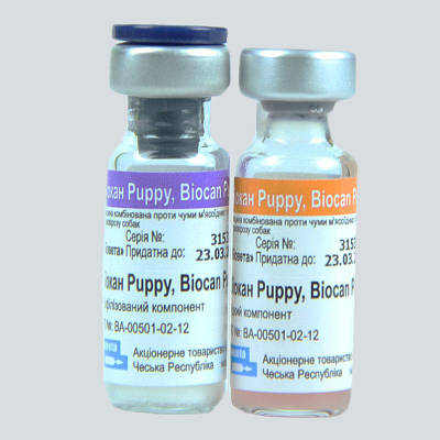 Биокан Рирру (Паппи) вакцина для собак, Bioveta Биокан Рирру (чума і ентерит) Bioveta, Чехія