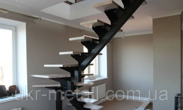 Лестница для дома открытая на монокосоуре - фото 3 - id-p1105252800