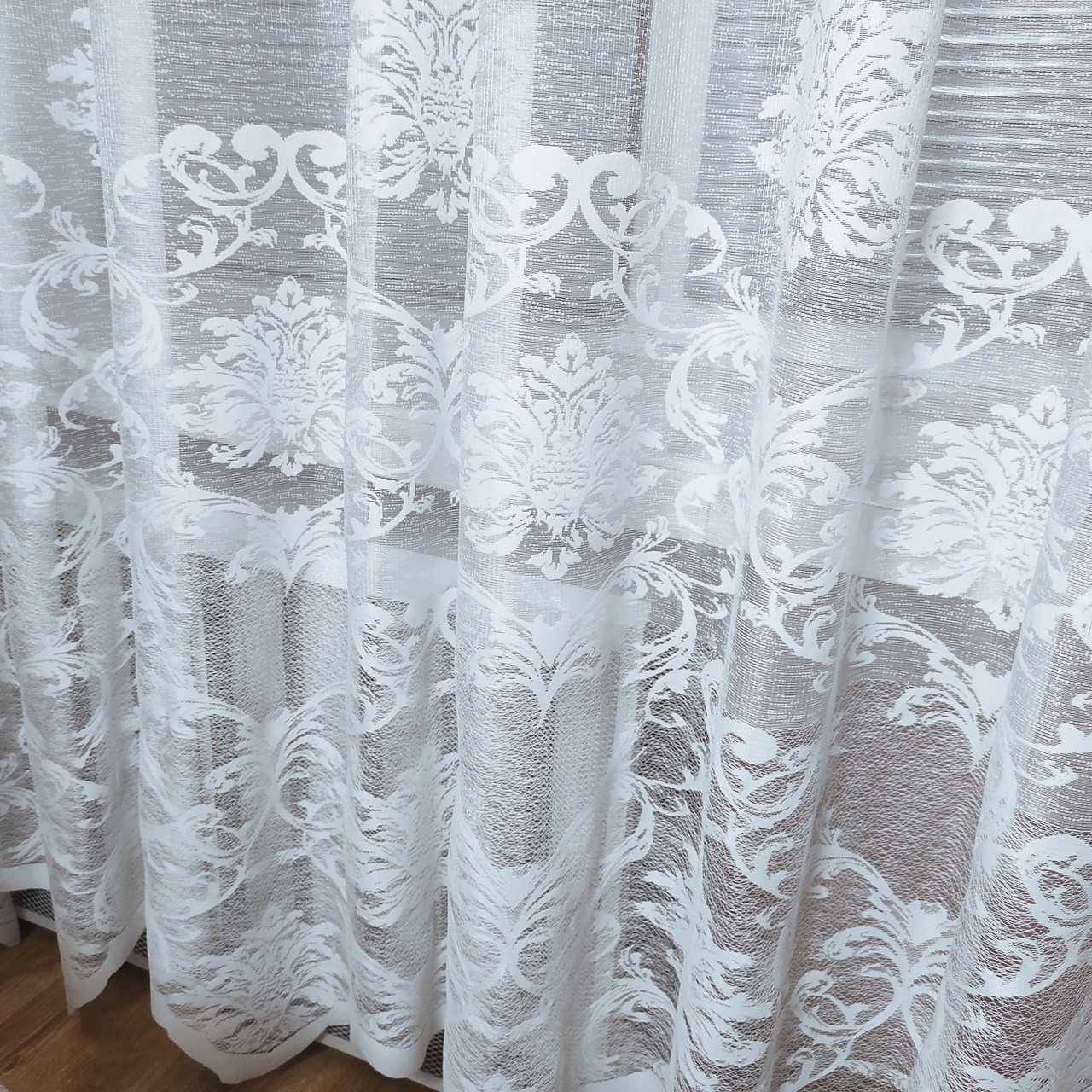 М'який жакардовий тюль із мереживним низом, висота 2,8 м (турція)