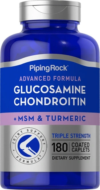 Piping Rock Glucosamine Chondroitin MSM Plus Turmeric 180 caplets