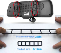 Крепление для зеркала с видеорегистратором силиконовый резиновый ремень 100мм Комплект 2шт