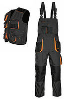 Спецодяг напівкомбінезон робітник на підтяжках та жилет спецівка роба Artmaster