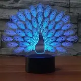 Найкращий подарунок на Валентинів день 3D Світильник Павлін Незвичайні ідеї на 14 лютого, фото 7