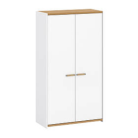 Шафа розпашна низька 2Д у вітальню німфея альба в комбінації дуб камяний і білий супермат Adam I Blonski