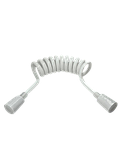 Шланг MONRO для гігієнічної лійки спіральний WHITE (40см-150см), фото 2
