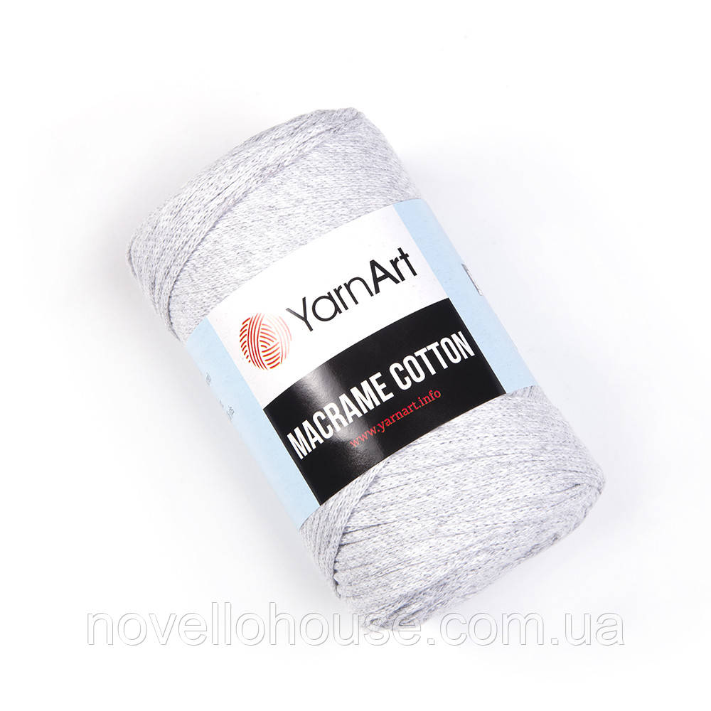 Yarnart MACRAME COTTON (Макраме котон) №756 сірий (Пряжа, нитки для в'язання макраме)