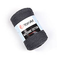 Yarnart MACRAME COTTON (Макраме котон) №758 вугілля (Пряжа, нитки для в'язання макраме)