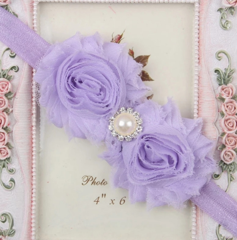 Пов'язка дитяча на голову one size бузковий, фото 1