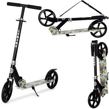 Двоколісний самокат SR 2-010-2-WP1, чорного кольору