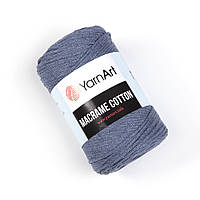 Yarnart MACRAME COTTON (Макраме котон) №761 синій (Пряжа, нитки для в'язання макраме)