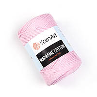 Yarnart MACRAME COTTON (Макраме котон) №762 рожевий (Пряжа, нитки для в'язання макраме)