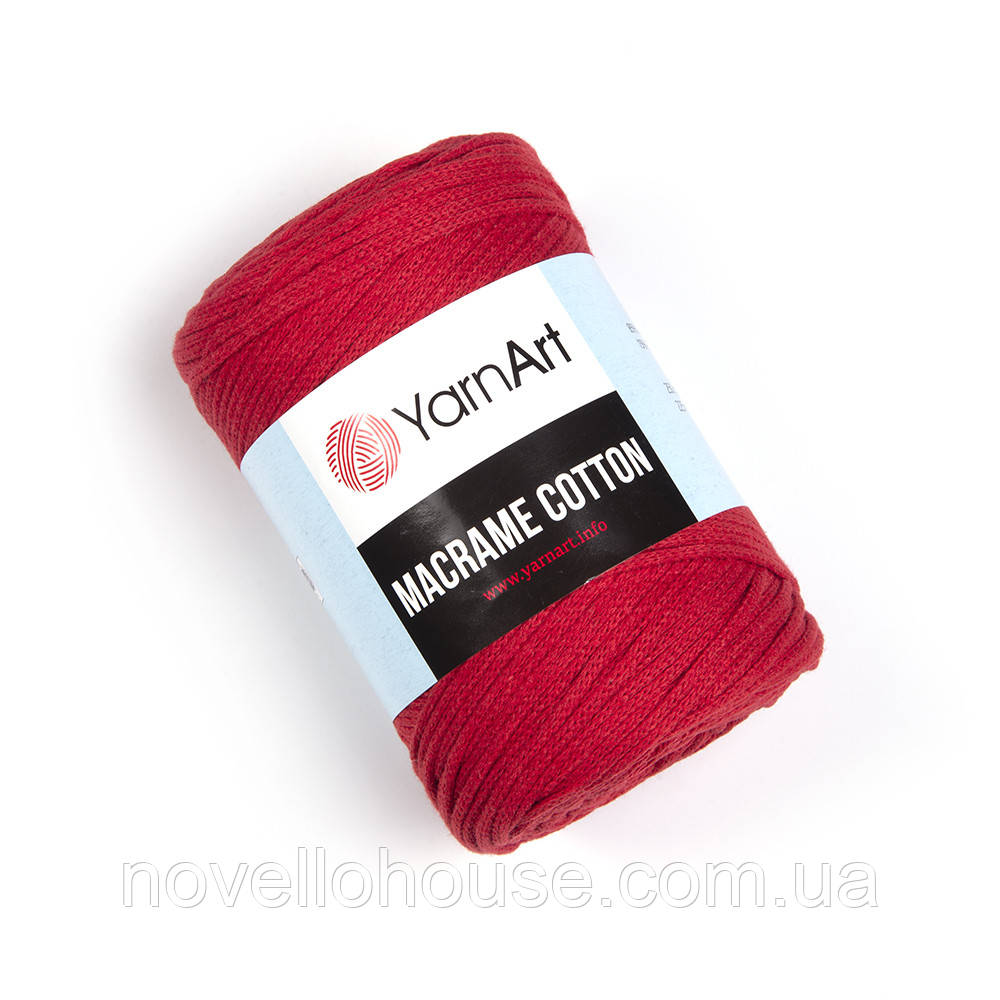 Yarnart MACRAME COTTON (Макраме котон) №773 червоний (Пряжа, нитки для в'язання макраме)