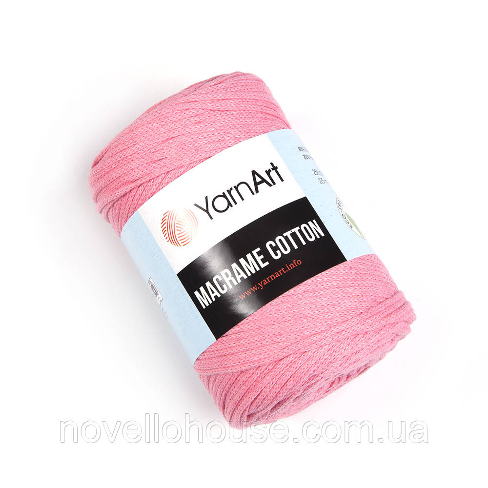 Yarnart MACRAME COTTON (Макраме котон) №779 рожевий (Пряжа, нитки для в'язання макраме)