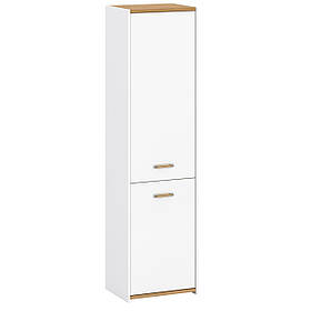 Пенал відкритий 2Д у вітальню німфея альба в комбінації дуб камяний і білий супермат Adam V Blonski