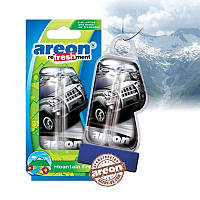 Ароматизатор Areon (Освежитель воздуха в машину) "Liquid" - на зеркало гель 8мл_Mountain fresh