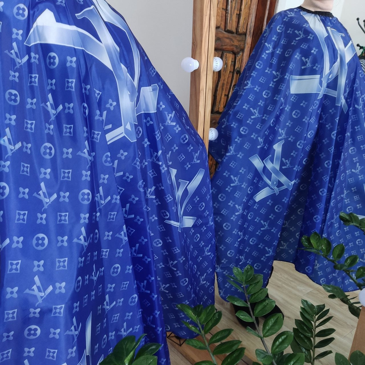 Пеньюар перукарський, пеньюар для стрижки синій PNU-14