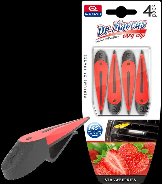 Ароматизатор Dr.Marcus (Освіжувач повітря в машину) Easy Clip - на обдув _Strawberry, фото 1
