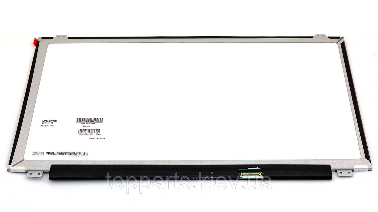 15.6" HD 1366x768, LG-Philips LP156WHB (TP)(A1), 30-pin (eDP, роз'єм знизу праворуч), глянсовий, slim