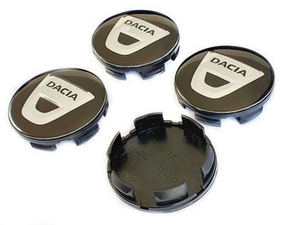 Ковпачки на литі диски / Заглушки диска Dacia 56/58 мм (к-т 4 шт.)