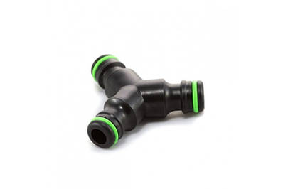 Трійник, розгалужувач для стандартних конекторів, (фурнітура для садових шлангів), Presto-PS