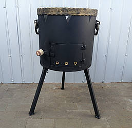 Піч під узбецький і азіатський казан на 12 л (Ø400 мм, 3 мм стінки) без димоходу (пічка, вогнище)