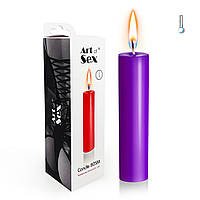 Фіолетова свічка воскова Art of Sex size M 15 см низькотемпературна