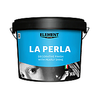 Декоративное покрытие LA PERLA ELEMENT DECOR 3 кг с перламутровым блеском